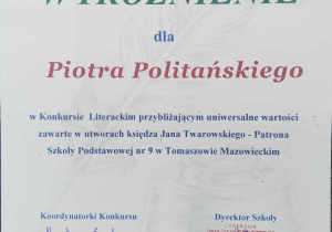 dyplom WYRÓŻNIENIE
