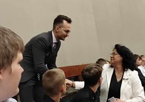 pan poseł Adrian Witczak i pani dyrektor Edyta Żmuda