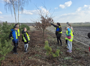 Zajęcia koła przyrodniczo-ekologicznego w ramach realizacji projektu FELD.08.07 - poznajemy rezerwat przyrody "Gać Spalska"