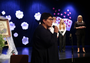 pani Małgorzata Smolarek dziękuje występującym i organizatorom konkursu