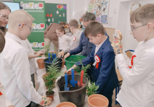 część praktyczna warsztatów - sadzenie roślin