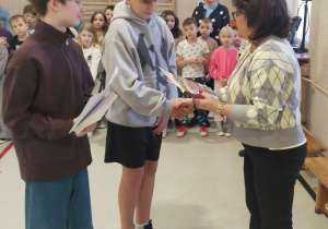 Maurycy Badowski kl. VI - stypendysta - średnia ocen 5.08