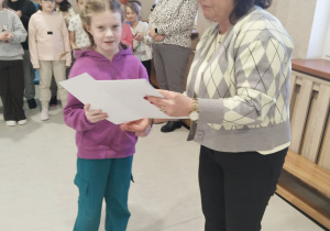 Jagoda Gierach kl. II - wyróżniona w nauce i zachowaniu