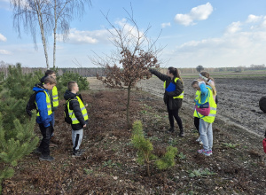 Zajęcia koła przyrodniczo-ekologicznego w ramach realizacji projektu FELD.08.07 - poznajemy rezerwat przyrody "Gać Spalska"