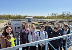 Widok na osadniki do oczyszczania biologicznego ścieków