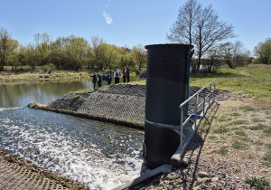 Ujście oczyszczonej wody do rzeki Pilicy