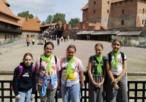 Litwa - Troki - zamek na Jeziorze Gelwe - dziedziniec